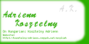 adrienn kosztelny business card